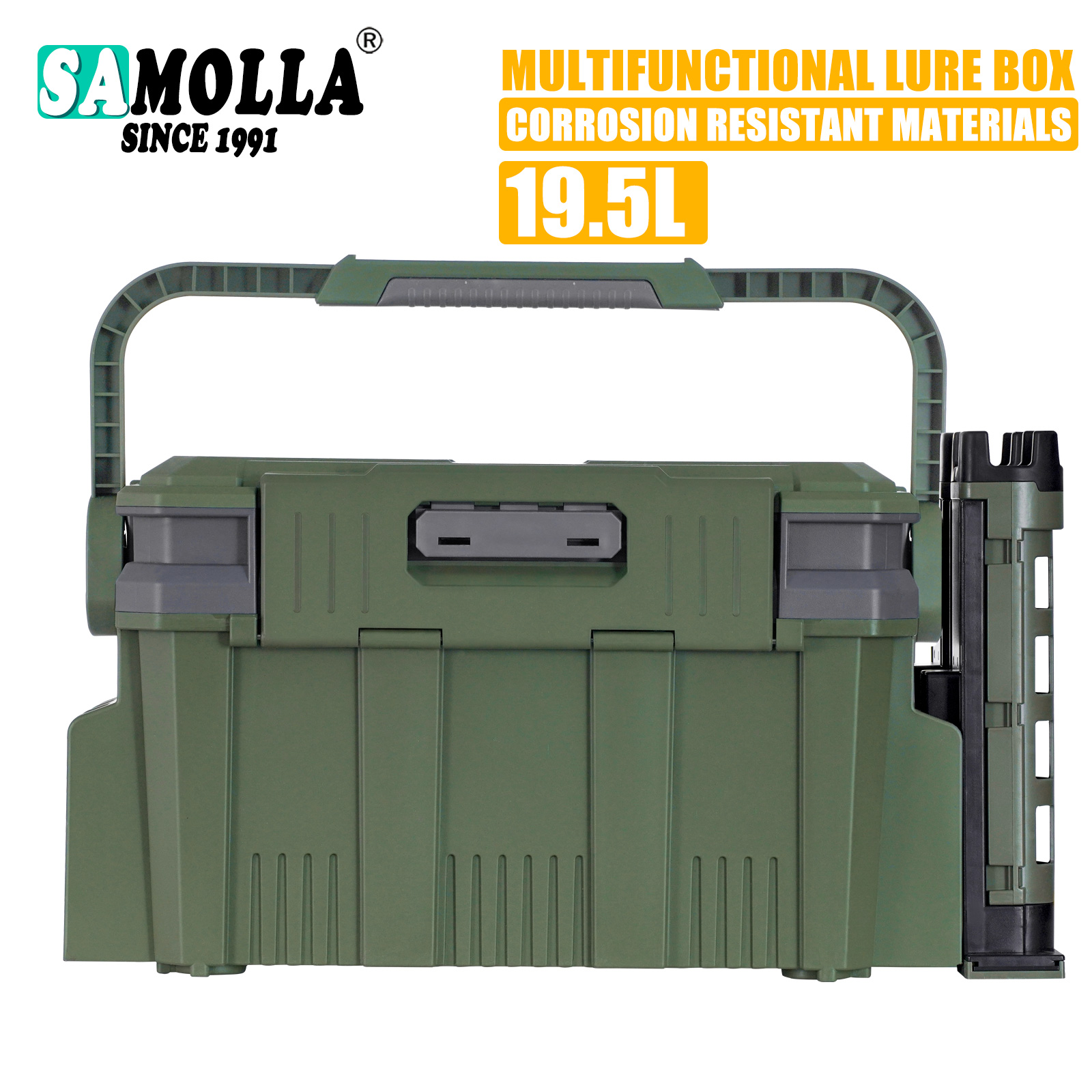 Fishing Kayak Crate - Grande caixa de pesca multifunções, caixa