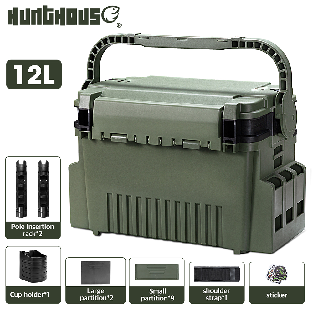 Fishing Kayak Crate - Caixa de Pesca Hunthouse 12L Grande