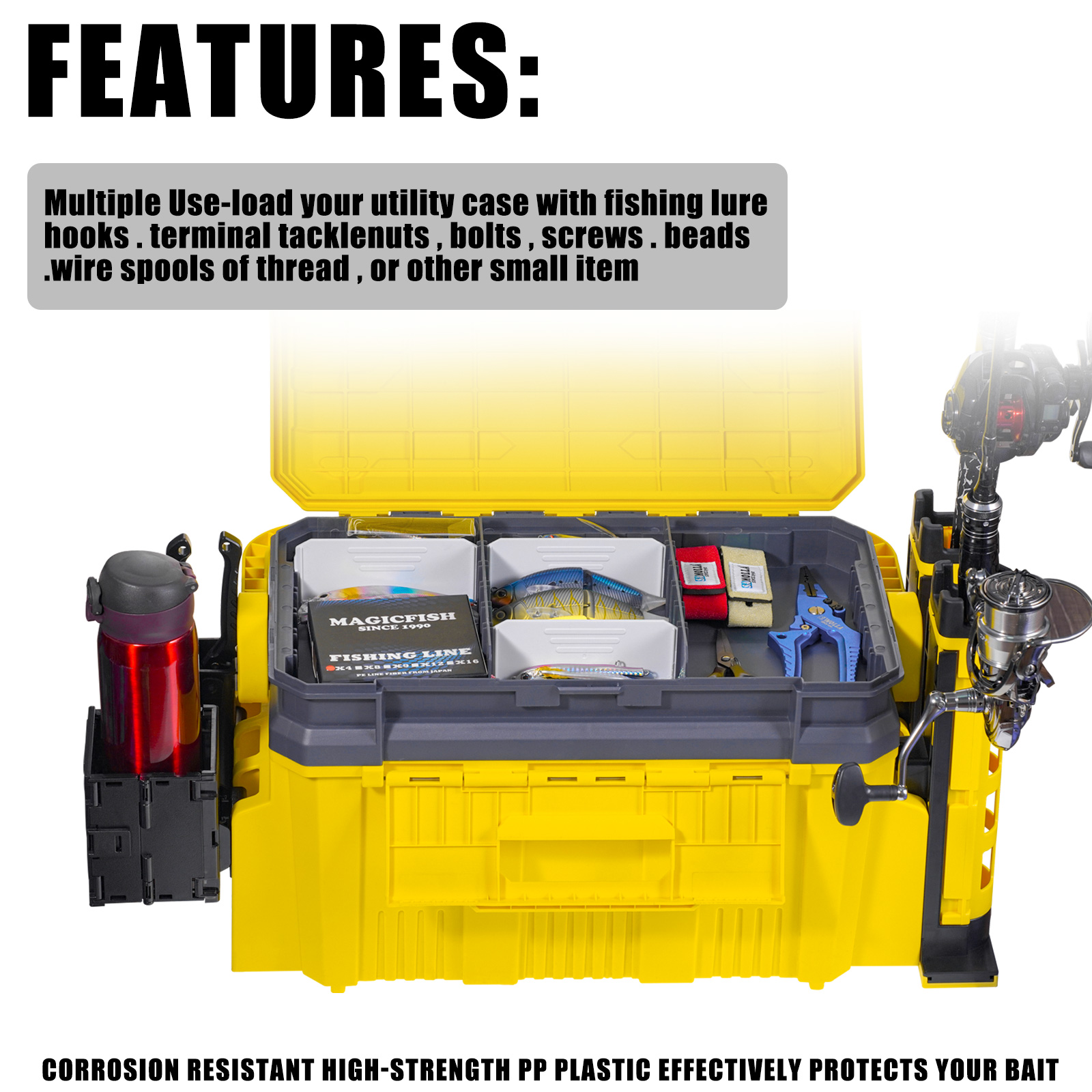 Grande caixa de pesca multifun - Fishing Kayak Crate avaliação e preço