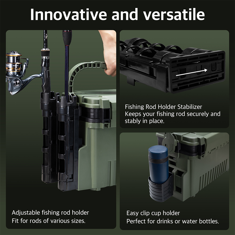 Caixa de Pesca Hunthouse 12L G - Fishing Kayak Crate avaliação e preço